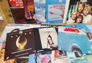 A case of assorted Laserdiscs including Jaws, Alien and escape From Alcatraz etc.