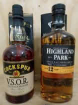 Cockspur V.S.O.R Garfield Sobers Special Edition rum, 750ml, boxed, together with a Highland Park