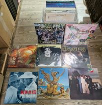 A selection of vinyl records to include The Doors, Lou Reed, Gryphon, Ry Cooder, Funkadelic,