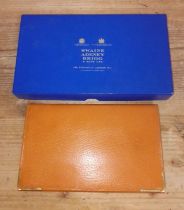 A Swaine Adeney Brigg tan leather wallet with box.