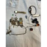 Two small bags of jewellery