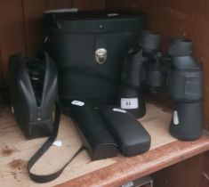 3 pairs of binoculars (Hanimex, Zenith etc) and 2 pairs of spectacles by Prada and Carrera