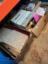 A box of LPs, 2 boxes of 78s, and 2 boxes of classical CDs