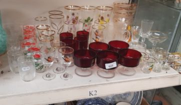 Selection of glassware