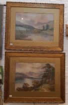 Henry Robinson Hall (British 1857-1927), pair of watercolours, Lake District scenes, 62cm x 44cm,