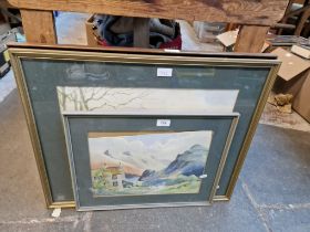 E Grieg Hall (British 20th century), three watercolours, Lake District scenes, all signed, framed