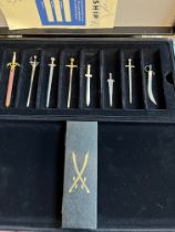 A boxed collection of Mayfair Edition Magic Swords, 23 in total.