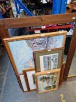 Various pictures and prints to include a Venetian scene oil signed Marie Charlotte, signed limited