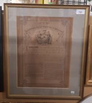 A 19th century Liverpool Rifle Volunteer Brigade signed document, dated 1881, framed and glazed.