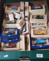 Box of model vehicles