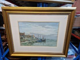 John Hamilton Glass (Scottish, late 19th/early 20th century), watercolour, coastal scene with