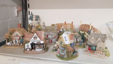 Lilliput Lane - 4 shops Sweets & Treats, The Flower Basket, The Right Note & Cox’s Greengrocers