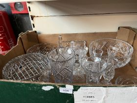 18 items of lead crystal including Waterford, Tutbury etc.