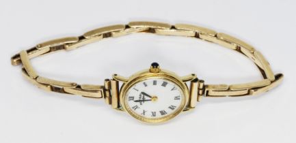 A ladies Rotary wristwatch, hallmarked 9ct gold strap, approx. strap weight 6g.