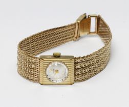 A ladies hallmarked 9ct gold Avia wristwatch, gross weight 24.9g.