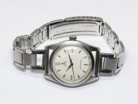 A stainless steel Rolex Tudor Oyster watch, circa 1960, case diam. 35mm, 17 jewel manual wind