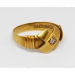 An Edward VII 18ct gold diamond ring, yellow gold, sponsor 'AI', Birmingham 1906, gross wt. 2.5g,