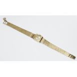 A ladies hallmarked 9ct gold Zodiac wristwatch, gross weight 25g.