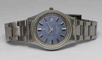 A stainless steel Omega Seamaster Cosmic 2000 auromatic wristwatch, case diameter 38mm, after market