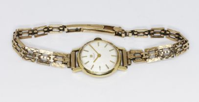 A 9ct gold Tissot wristwatch, gross weight 16.3g.