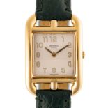 A LADIES 18K SOLID GOLD HERMES CAPE COD WRIST WATCH CIRCA 2010 Movement: Quartz. Case: Approx.