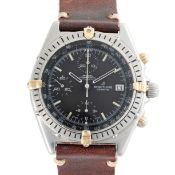A GENTLEMAN'S SIZE STAINLESS STEEL BREITLING CHRONOMAT AUTOMATIC CHRONOGRAPH WRIST WATCH CIRCA 1990,