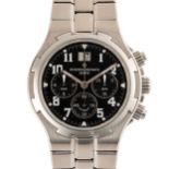 A GENTLEMAN'S SIZE STAINLESS STEEL VACHERON CONSTANTIN OVERSEAS AUTOMATIC CHRONOGRAPH BRACELET WATCH