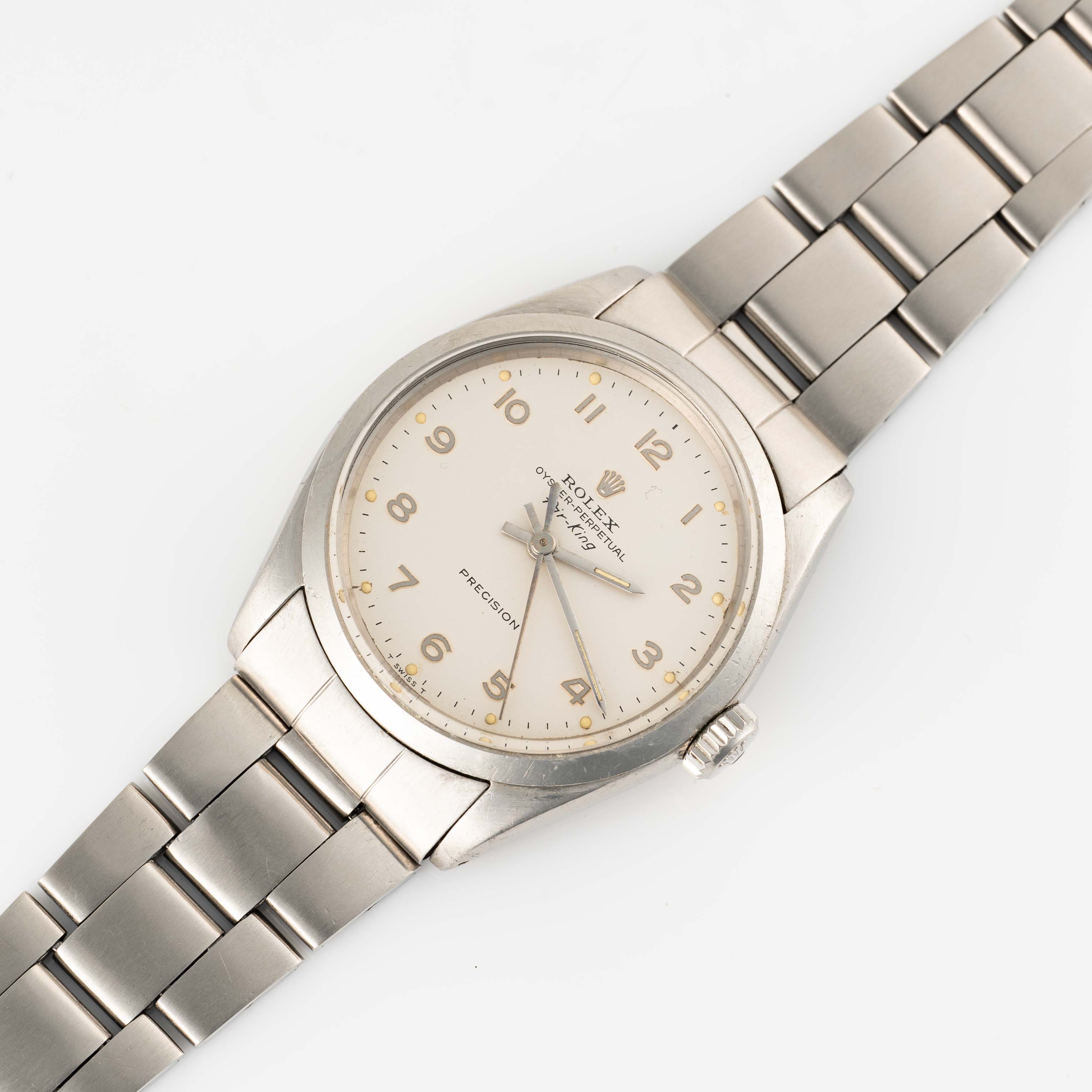 A GENTLEMAN'S SIZE STAINLESS STEEL ROLEX OYSTER PERPETUAL AIR KING PRECISION BRACELET WATCH CIRCA - Image 4 of 9