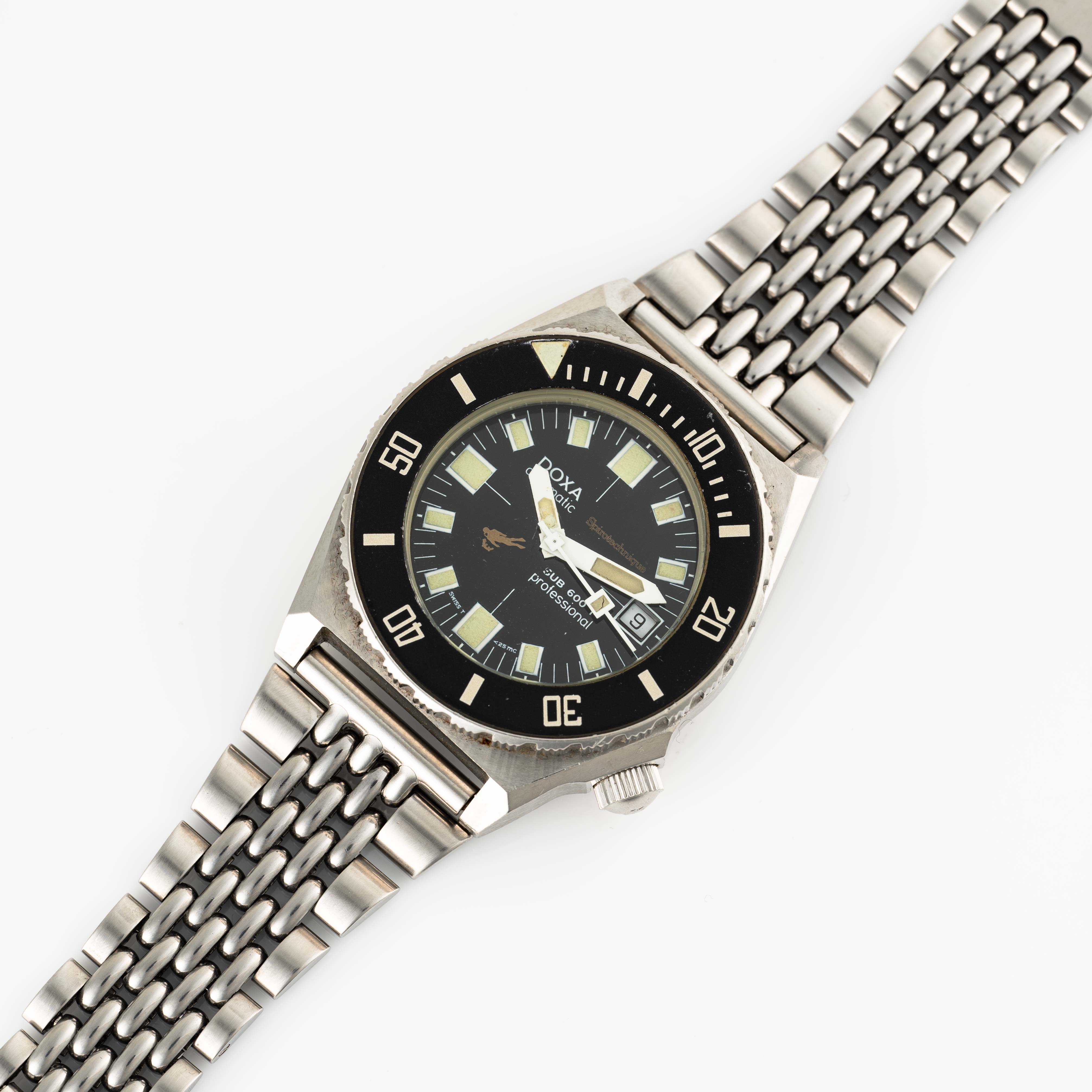 A GENTLEMAN'S SIZE STAINLESS STEEL DOXA SPIROTECHNIQUE SUB 600 T PROFESSIONAL DIVERS BRACELET - Image 3 of 11