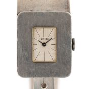 A VERY RARE SOLID SILVER HERMES BRACELET WATCH CIRCA 1970s, MADE BY JAEGER Movement: Manual wind,