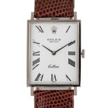 A GENTLEMAN'S SIZE 18K SOLID WHITE GOLD ROLEX CELLINI WRIST WATCH CIRCA 1970s, REF. 3999 WITH