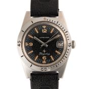 A RARE GENTLEMAN'S STAINLESS STEEL LONGINES FLAGSHIP DIVER WRIST WATCH DATED 1968, REF. 7982-112