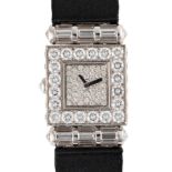 A LADIES 18K WHITE GOLD & DIAMOND CHANEL MATELASSE WRIST WATCH CIRCA 2000s Movement: Quartz. Case: