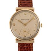 A 9CT SOLID GOLD JAEGER LECOULTRE WRIST WATCH CIRCA 1940s, REF. 15842 Movement: Manual wind, cal.