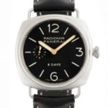 A GENTLEMAN'S SIZE STAINLESS STEEL PANERAI RADIOMIR 8 DAYS WRIST WATCH DATED 2006, REF. PAM00190