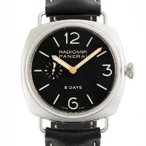 A GENTLEMAN'S SIZE STAINLESS STEEL PANERAI RADIOMIR 8 DAYS WRIST WATCH DATED 2006, REF. PAM00190