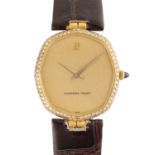 A FINE GENTLEMAN'S SIZE 18K SOLID GOLD & DIAMOND AUDEMARS PIGUET OCTAGONAL WRIST WATCH CIRCA 1970s