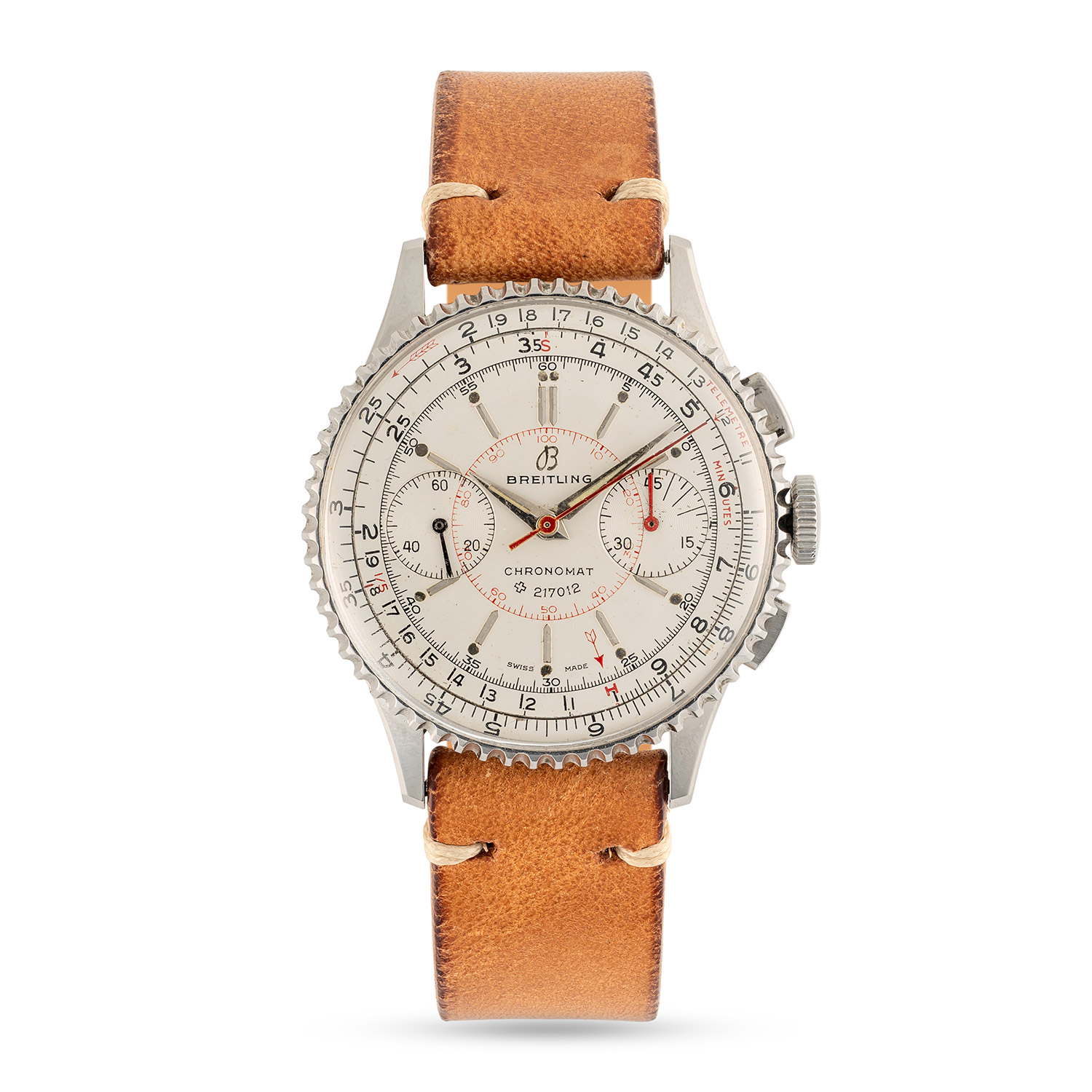 A GENTLEMAN'S SIZE STAINLESS STEEL BREITLING CHRONOMAT CHRONOGRAPH WRIST WATCH CIRCA 1945, REF. - Image 2 of 8