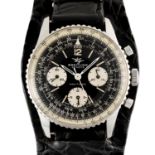 A GENTLEMAN'S SIZE STAINLESS STEEL BREITLING NAVITIMER CHRONOGRAPH WRIST WATCH CIRCA 1966, REF.