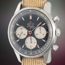 A GENTLEMAN'S SIZE STAINLESS STEEL ENICAR SHERPA GRAPH CHRONOGRAPH WRIST WATCH CIRCA 1960s, REF.