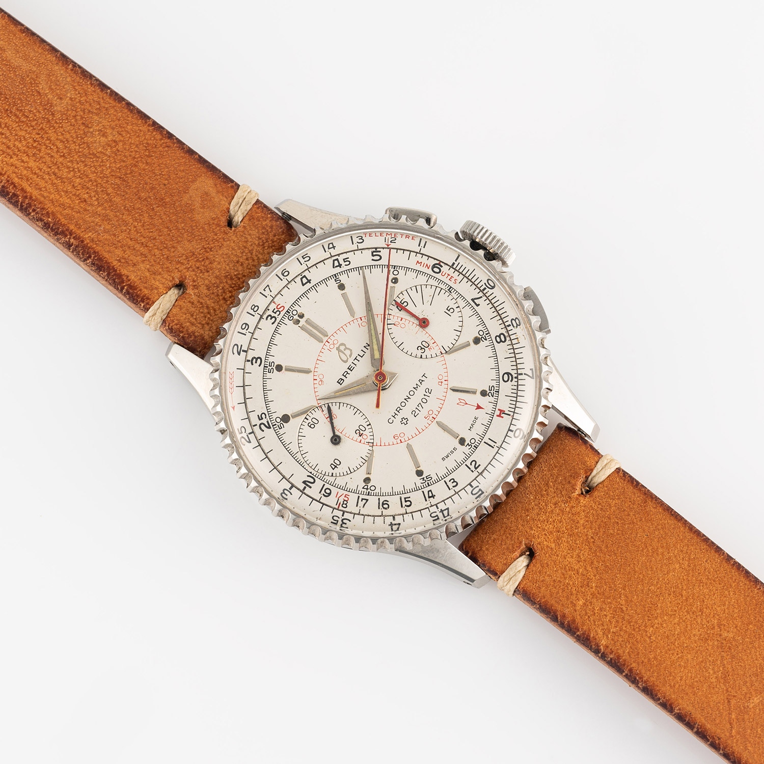 A GENTLEMAN'S SIZE STAINLESS STEEL BREITLING CHRONOMAT CHRONOGRAPH WRIST WATCH CIRCA 1945, REF. - Image 3 of 8