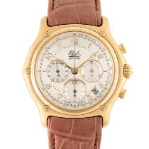 A GENTLEMAN'S SIZE 18K SOLID GOLD EBEL LE MODULAR AUTOMATIC CHRONOGRAPH WRIST WATCH DATED 1996, REF.