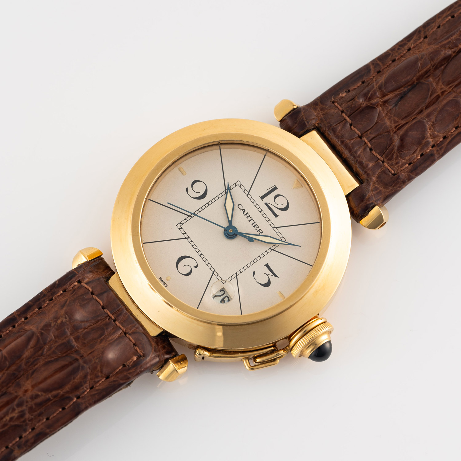 A GENTLEMAN'S SIZE 18K SOLID YELLOW GOLD CARTIER PASHA AUTOMATIC WRIST WATCH CIRCA 1990s, REF. - Image 4 of 7