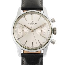 A GENTLEMAN'S BREITLING CHRONOGRAPH WRIST WATCH CIRCA 1962, REF. 1191 WITH NON-LUMINOUS SILVER