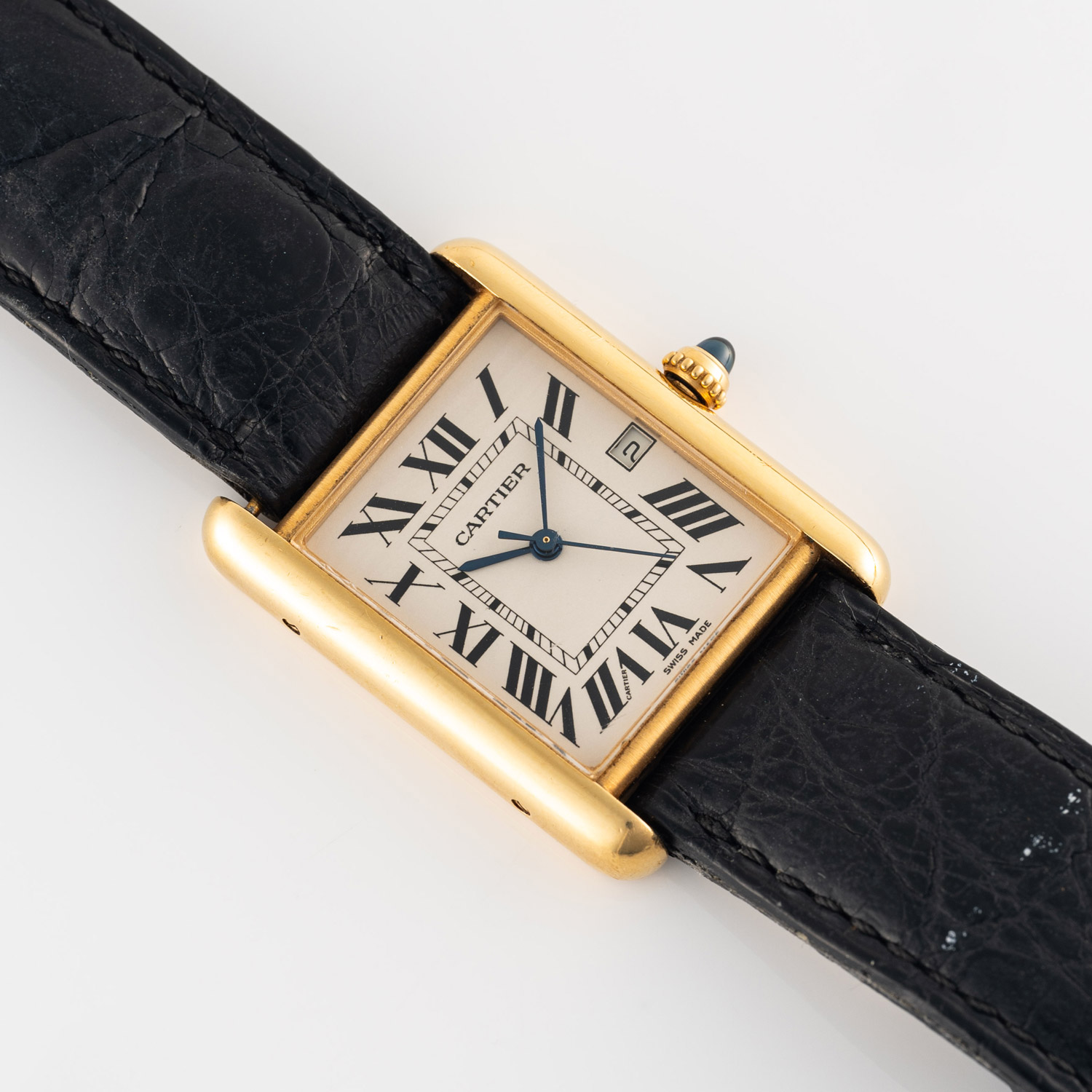 A GENTLEMAN'S SIZE 18K SOLID GOLD CARTIER TANK LOUIS WRIST WATCH CIRCA 2010, REF. 2441 Movement: - Image 3 of 8