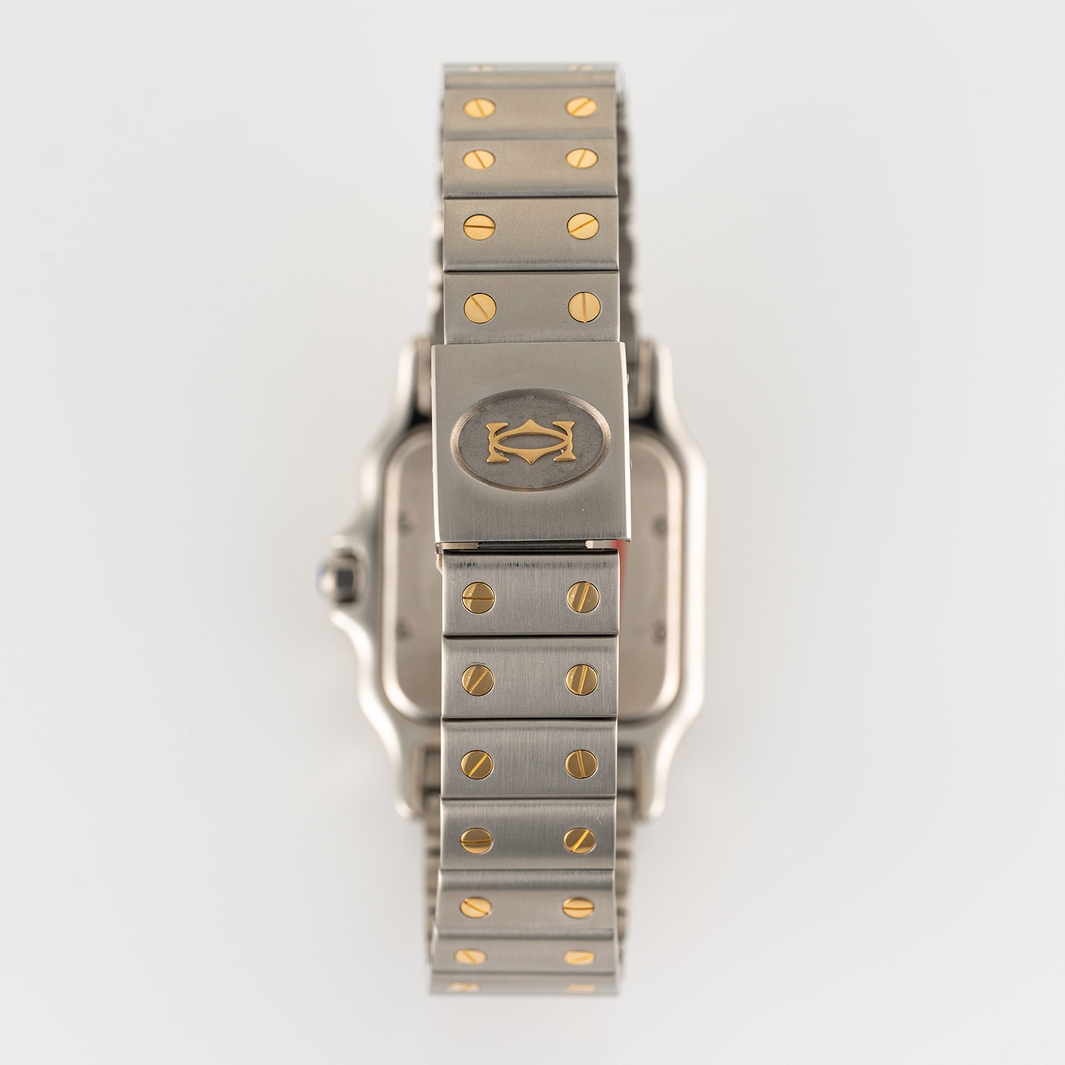 A GENTLEMAN'S SIZE STEEL & GOLD CARTIER SANTOS GALBEE BRACELET WATCH CIRCA 1990s, REF. 187901 - Image 9 of 9