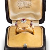 A FINE & RARE 18K SOLID ROSE GOLD, RUBY & DIAMOND PIAGET RING WATCH CIRCA 1970s, WITH RETAILER'S BOX