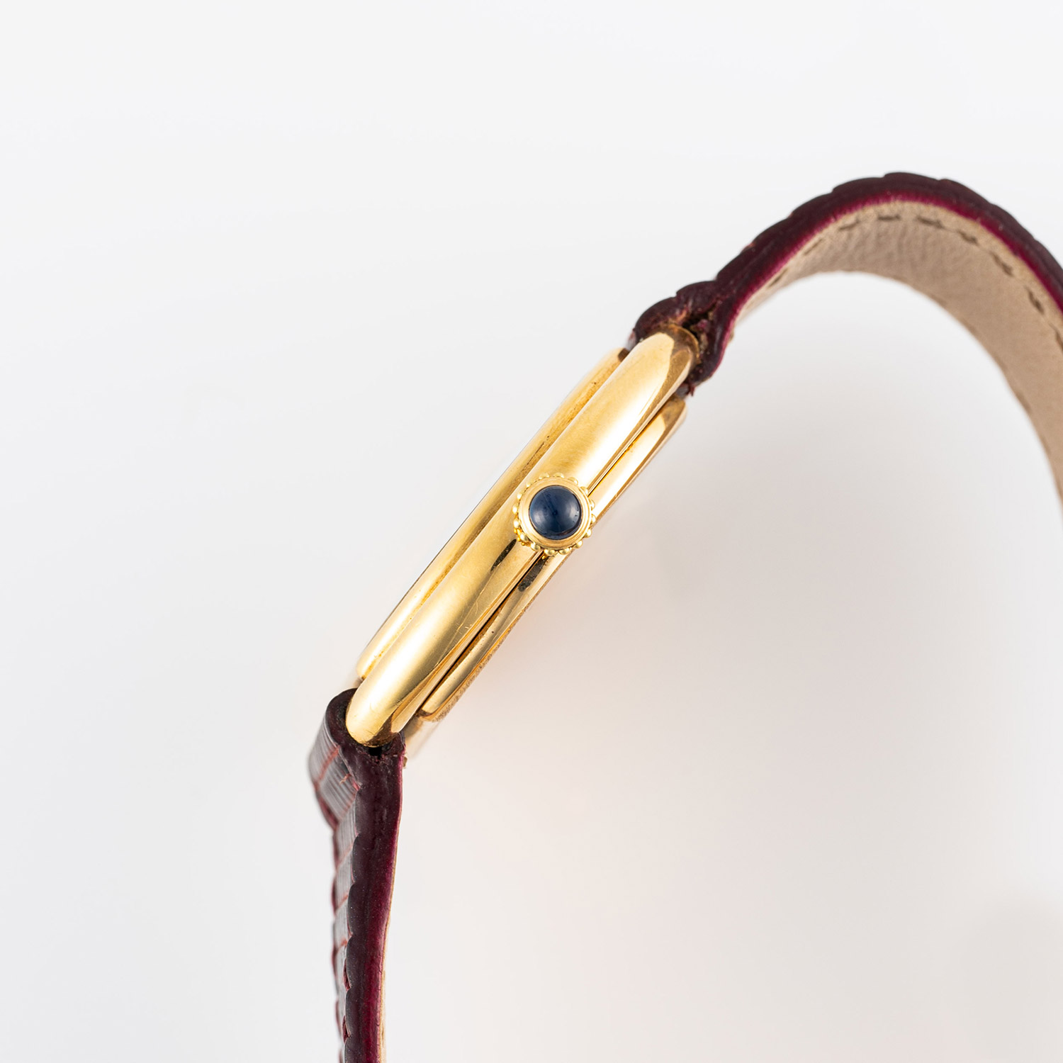 A RARE GENTLEMAN'S LARGE SIZE 18K SOLID GOLD CARTIER PARIS ELLIPSE WRIST WATCH CIRCA 1970s, REF. - Image 5 of 9