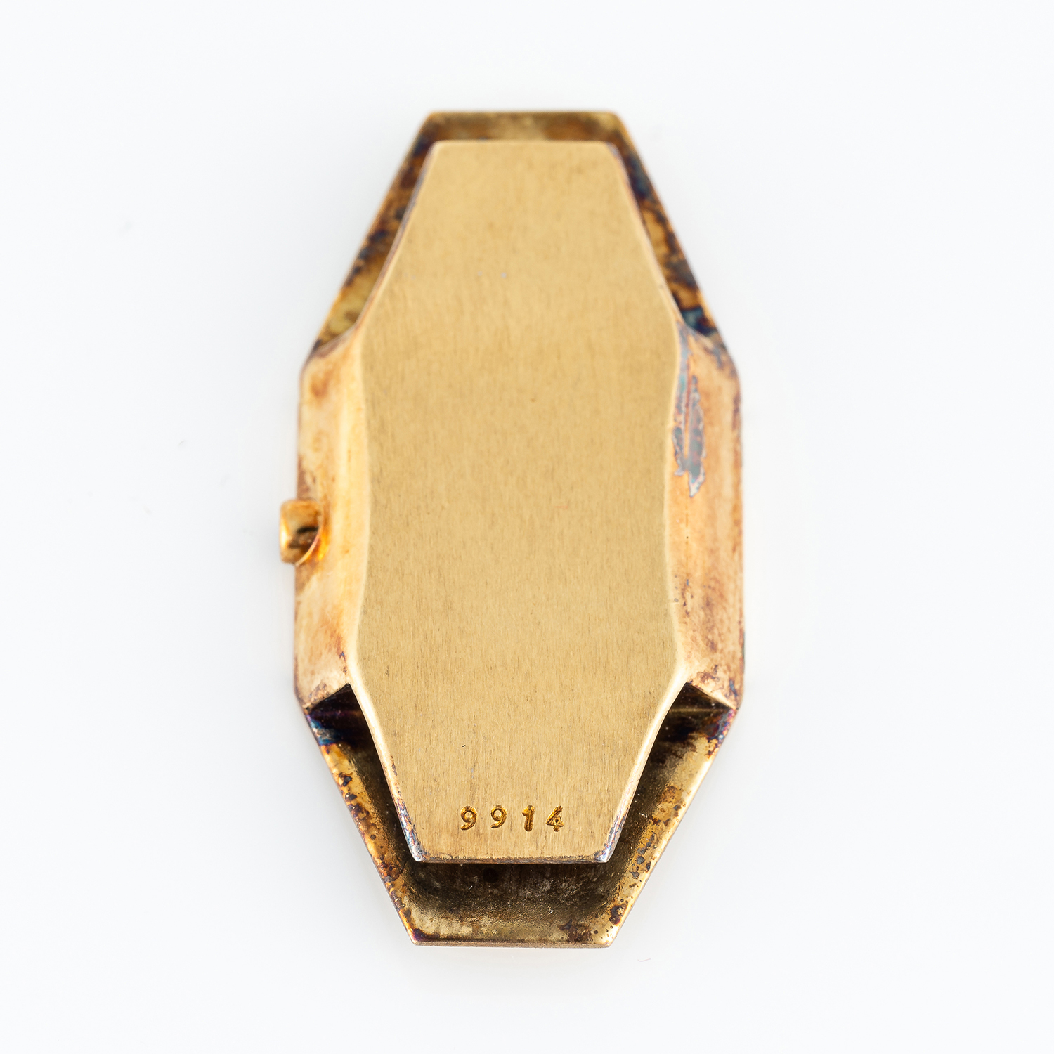 AN EXTREMELY RARE GENTLEMAN'S SIZE 18K SOLID GOLD CARTIER LONDON LOSANGE ELONGATED OCTAGONAL WRIST - Image 4 of 14