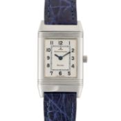 A LADIES STAINLESS STEEL JAEGER LECOULTRE REVERSO WRIST WATCH CIRCA 1990s, REF. 260.8.08 WITH